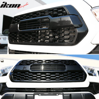 2016-2023 Toyota Tacoma T Style Carbon Print Front Hood Bumper Grille