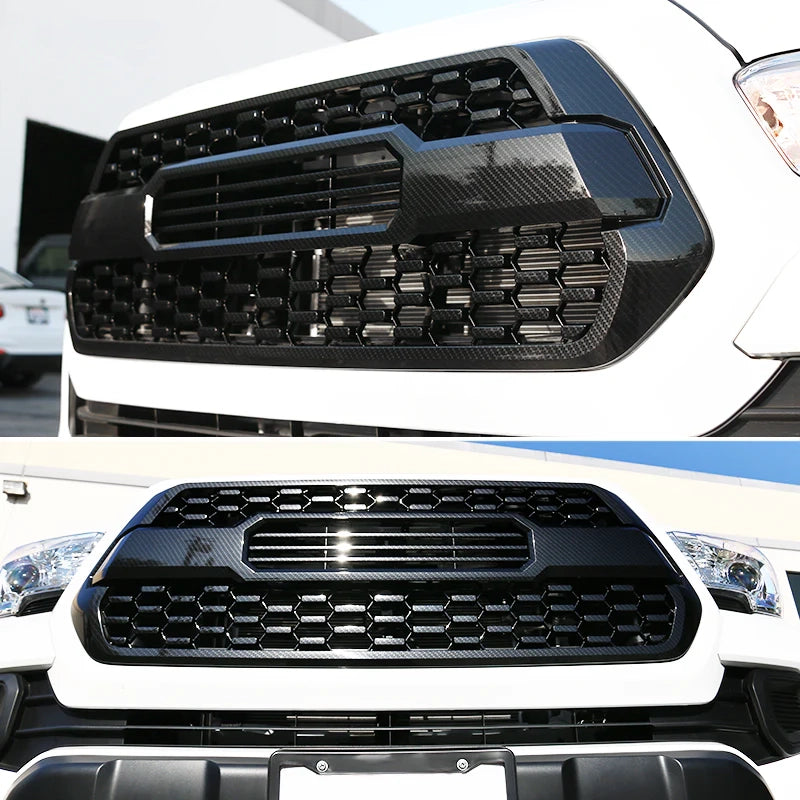2016–2023 Toyota Tacoma T Style Front Grille – Carbon Fiber Look (Letters Not Included)
