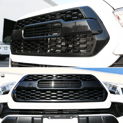 2016–2023 Toyota Tacoma T Style Front Grille – Carbon Fiber Look (Letters Not Included)