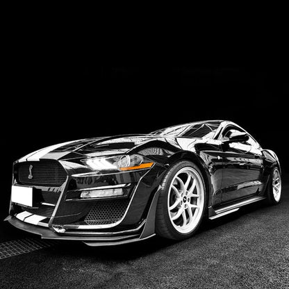 Front Bumper Lip for Ford Mustang 2018-2023 GT500 Style Black Primer PP