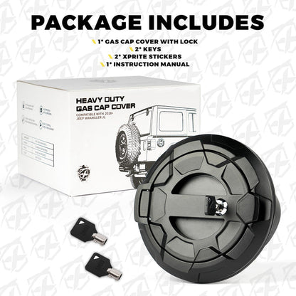 Bedrock Series Gas Cap Fuel Door Cover – Fits 2018+ Jeep Wrangler JL