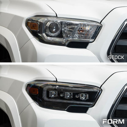 2016-2023 Toyota Tacoma LED Projector Headlights with Amber DRL (pair)