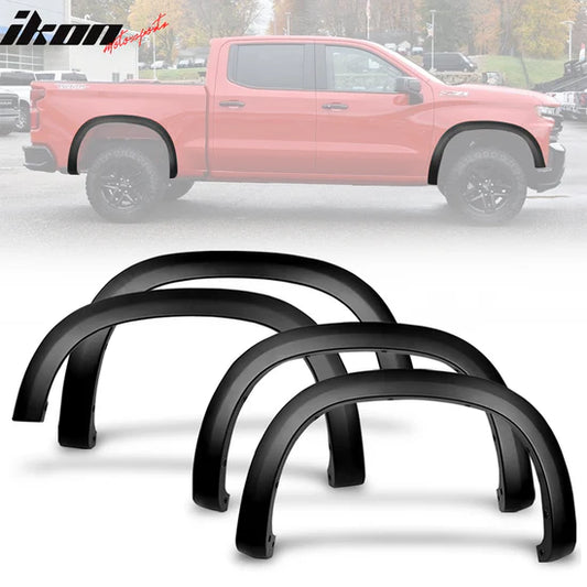 2019–2023 Chevy Silverado 1500 OE Style Fender Flares – Textured Black (Set of 4)