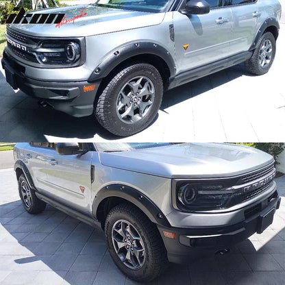 2021-2026 Ford Bronco Sport Pocket Style Black Fender Flares 6PC PP