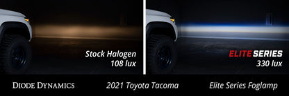 Elite Series LED Fog Lamps for 2012-2023 Toyota Tacoma – White or Yellow Output | Amber Backlight | SAE Legal | Plug & Play