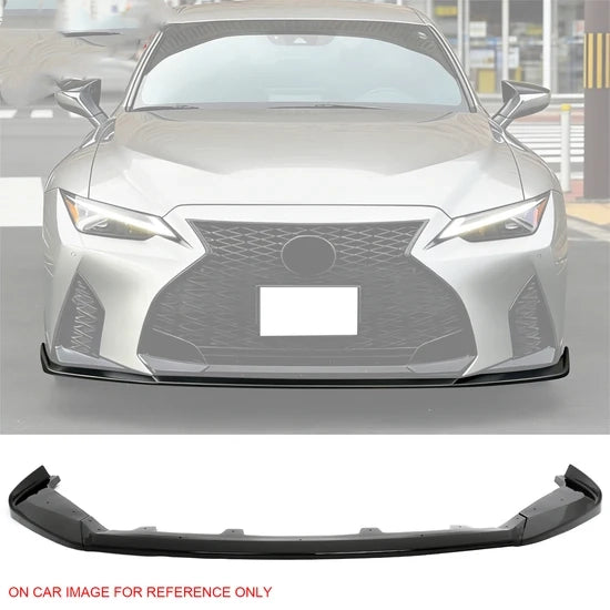 2022-2025 Lexus IS500 F Sport Ikon Style Front Lip Gloss Black PP 3PCS