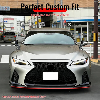 2022-2025 Lexus IS500 F Sport Ikon Style Front Lip Gloss Black PP 3PCS