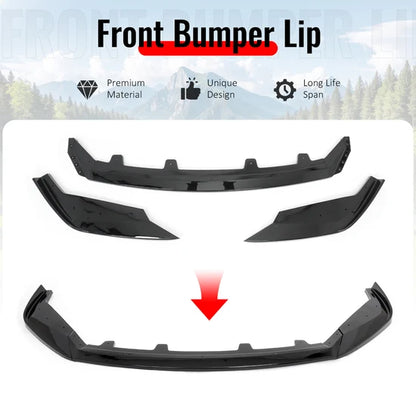 2022-2025 Lexus IS500 F Sport Ikon Style Front Lip Gloss Black PP 3PCS