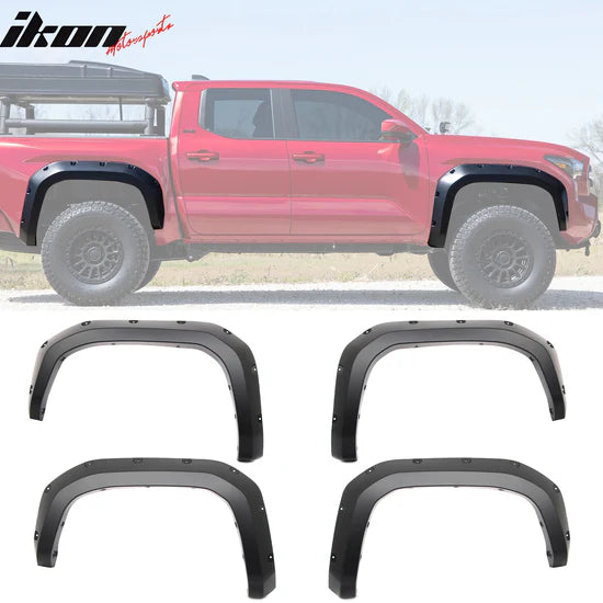 2024-2026 Toyota Tacoma Pocket Style Fender Flares Wheel Cover PP 4PCS