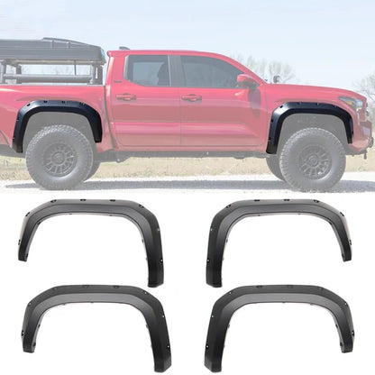 2024–2026 Toyota Tacoma Pocket Style Fender Flares – Black (Set of 4)