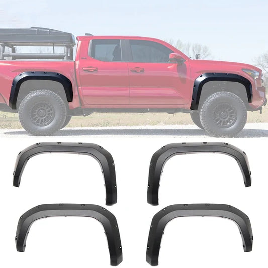 2024–2026 Toyota Tacoma Pocket Style Fender Flares – Black (Set of 4)