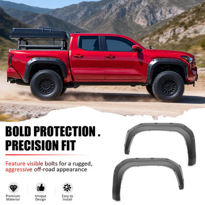 2024-2026 Toyota Tacoma Pocket Style Fender Flares Wheel Cover PP 4PCS