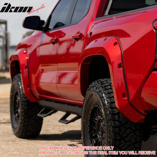 2024-2026 Toyota Tacoma Pocket Style Fender Flares Wheel Cover PP 4PCS