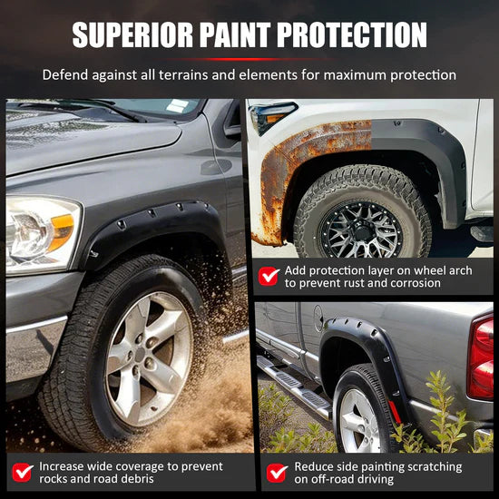2024-2026 Toyota Tacoma Pocket Style Fender Flares Wheel Cover PP 4PCS