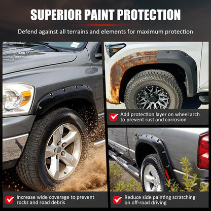 2024-2026 Toyota Tacoma Pocket Style Fender Flares Wheel Cover PP 4PCS