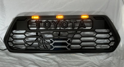 Toyota Tacoma 2016-2023 V2 TRD Pro Style Front Grille + Raptor LED Lights