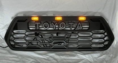 Toyota Tacoma 2016-2023 V2 TRD Pro Style Front Grille + Raptor LED Lights
