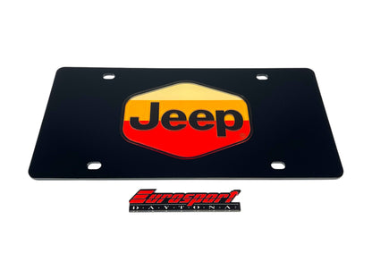 Retro Jeep Logo Acrylic License Plate