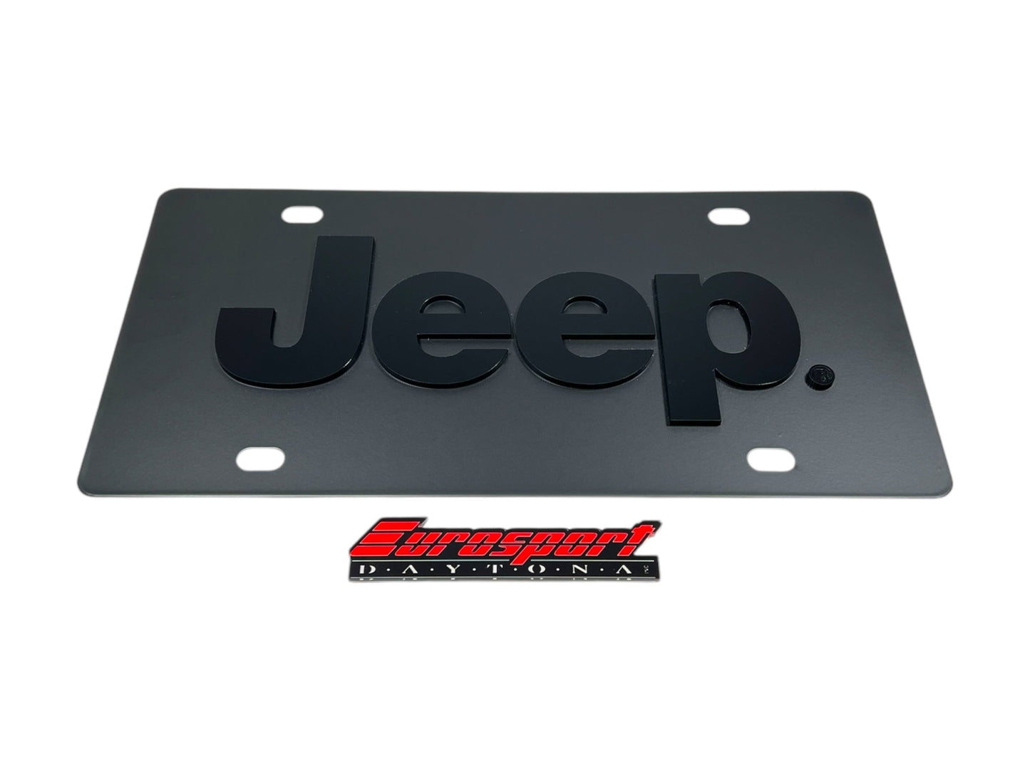 Jeep Blacked Out Carbon Steel License Plate
