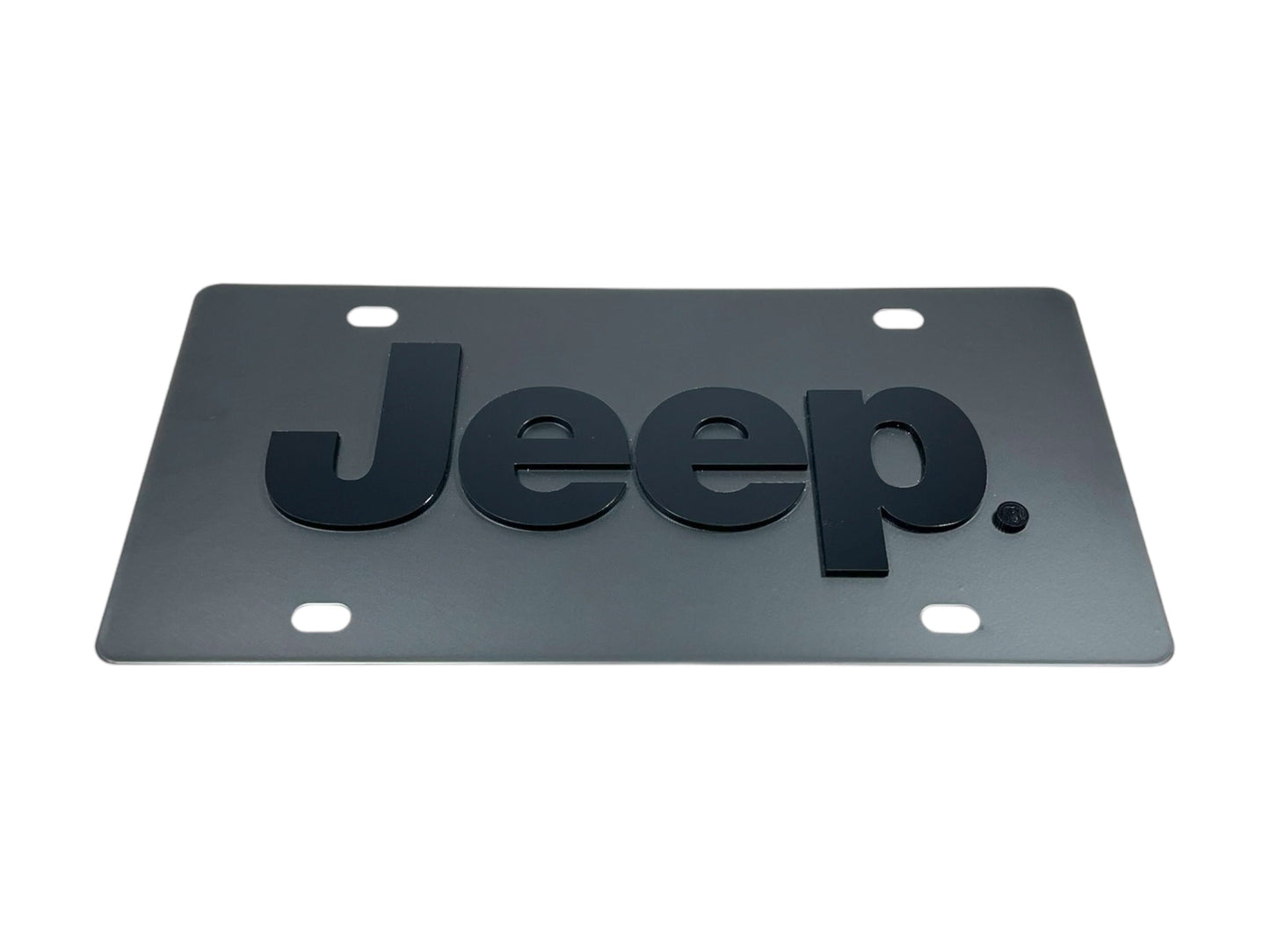 Jeep Blacked Out Carbon Steel License Plate
