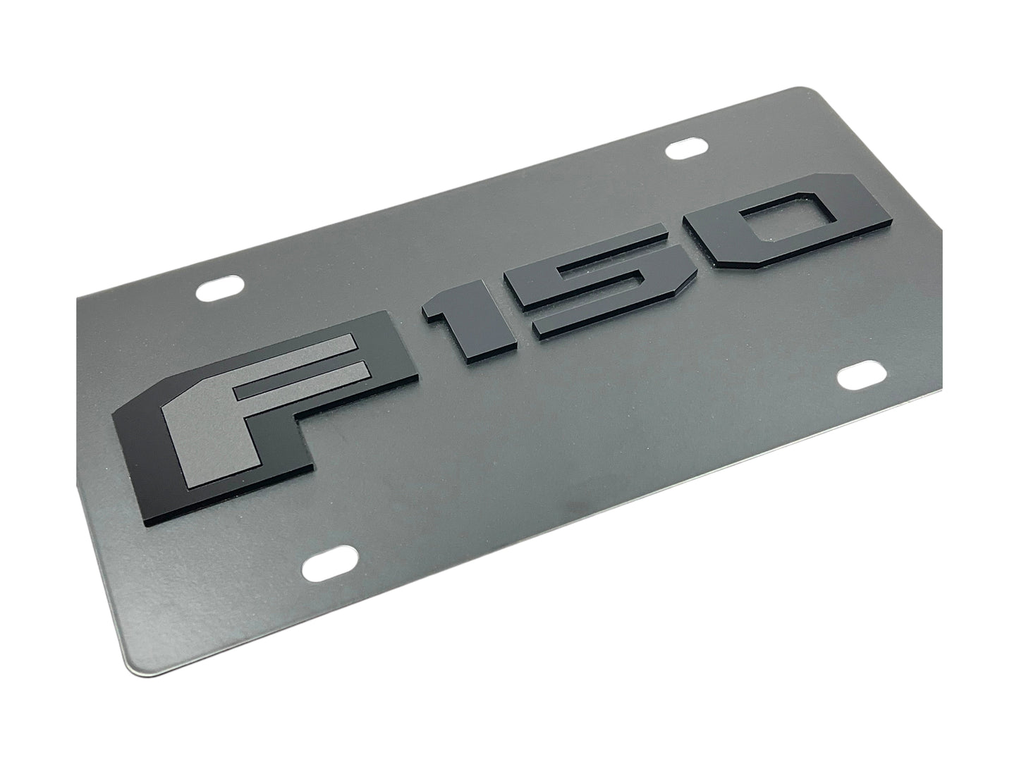 Ford F-150 Blacked Out Carbon Steel License Plate