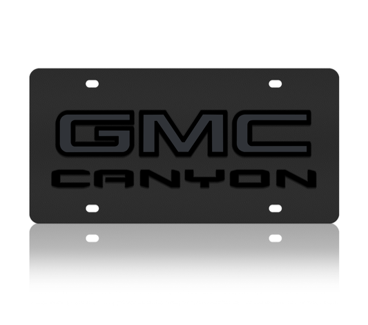 GMC Canyon Blacked Out Carbon Steel License Plate