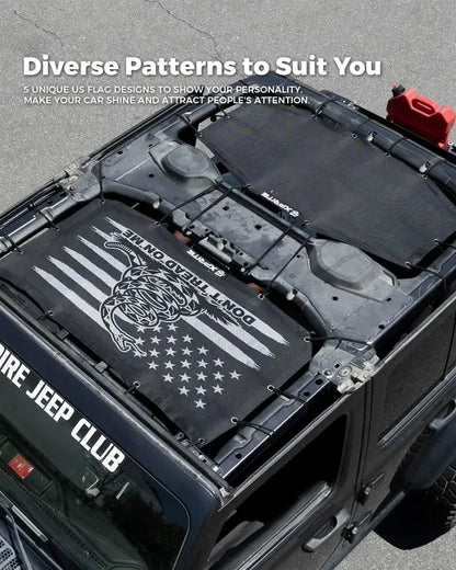 Mesh Sunshade Top – Fits Jeep Wrangler JL & Gladiator JT | UV Protection & Noise Reduction