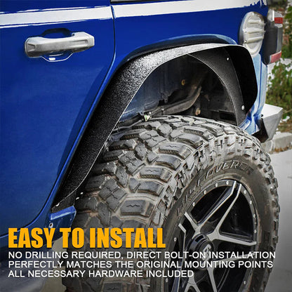 Grind Series Steel Fender Flare Kit – Fits 2018+ Jeep Wrangler JL