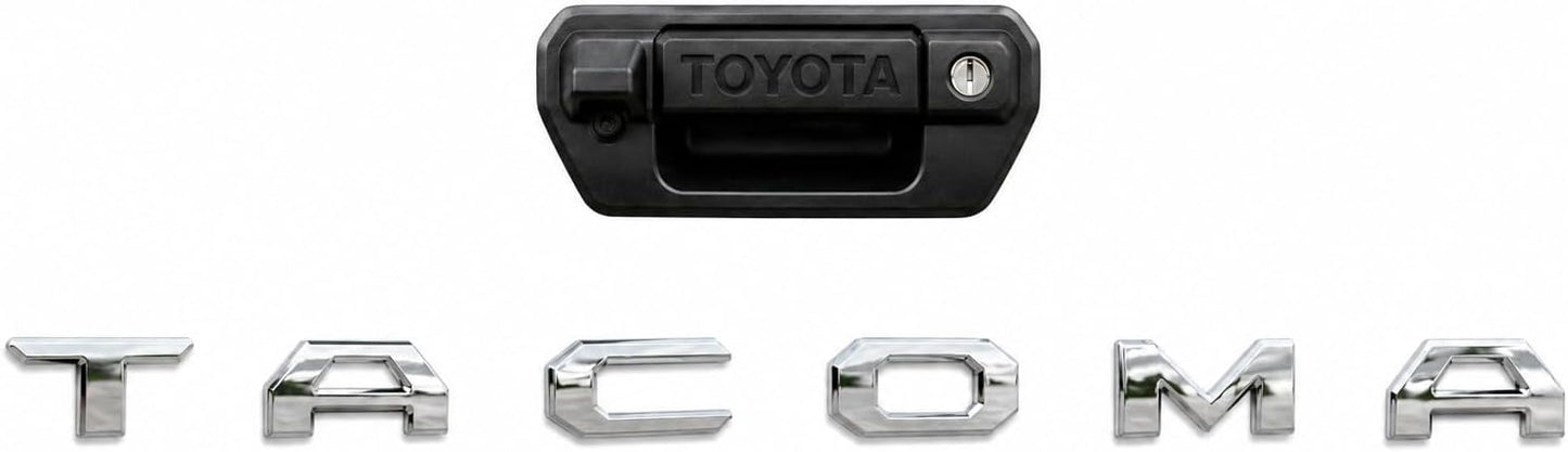Chrome Tailgate Lettering Insert for 2024-2026 Toyota Tacoma, Emblem Badge Decal Overlay