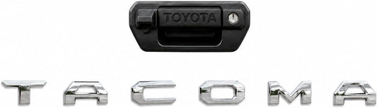 Chrome Tailgate Lettering Insert for 2024-2026 Toyota Tacoma, Emblem Badge Decal Overlay