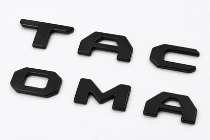 Black Tailgate Lettering Insert for 2024-2026 Toyota Tacoma, Emblem Badge Decal Overlay