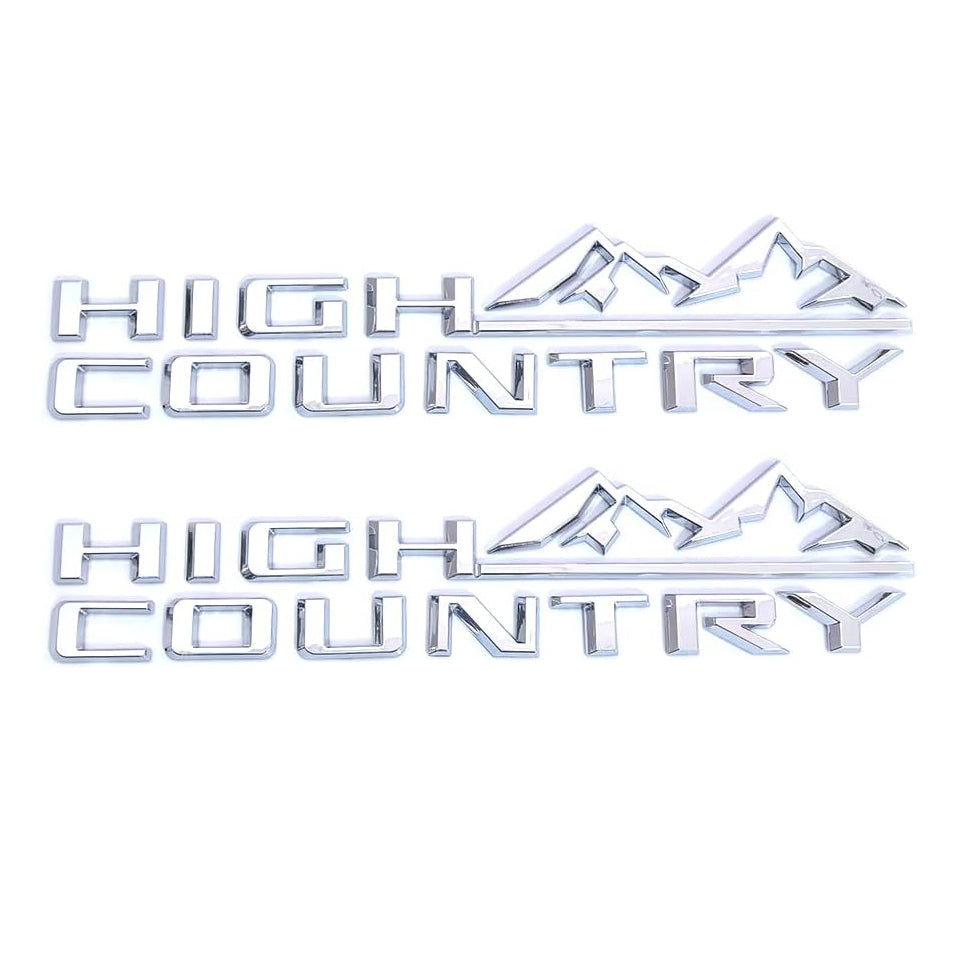 High Country Emblems Side Tailgate Badges 3D Letters Compatible with Silverado Tahoe Suburban 2019-2025 High Country