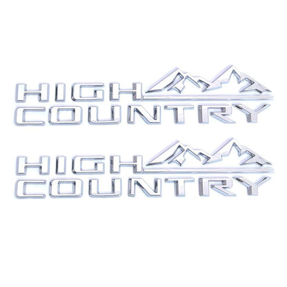 High Country Emblems Side Tailgate Badges 3D Letters Compatible with Silverado Tahoe Suburban 2019-2025 High Country