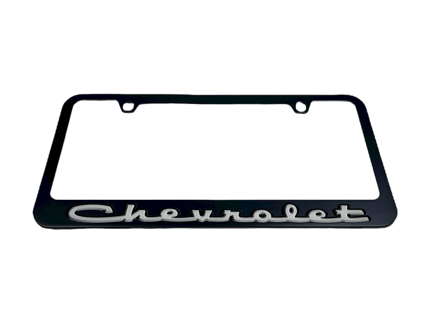 Classic Chevrolet Black License Plate Frame