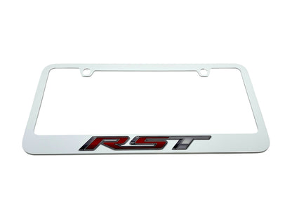 Chevrolet RST White Powder Coated License Plate Frame