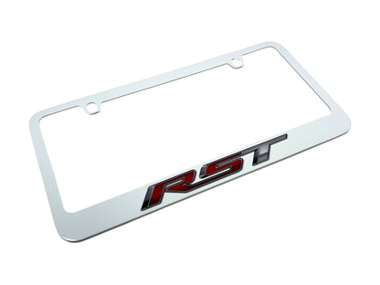 Chevrolet RST White Powder Coated License Plate Frame