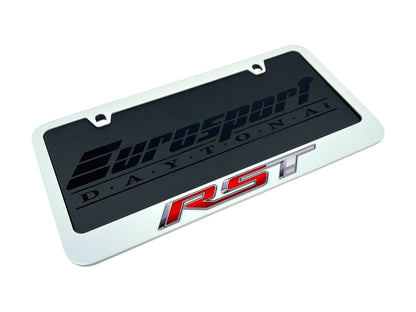 Chevrolet RST White Powder Coated License Plate Frame