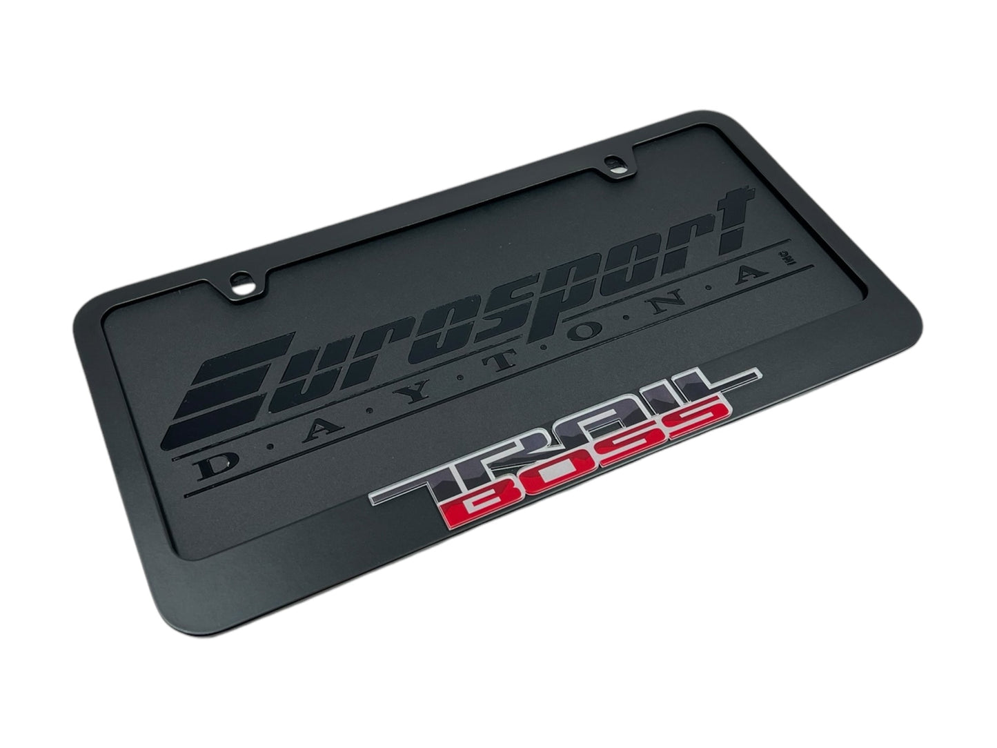 Chevrolet Trail Boss Black License Plate Frame