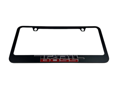 Chevrolet Trail Boss Black License Plate Frame