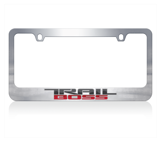 Chevrolet Trail Boss Chrome Metal License Plate Frame