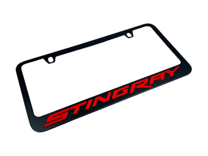 Chevrolet Corvette C7 Stingray Black License Plate Frame