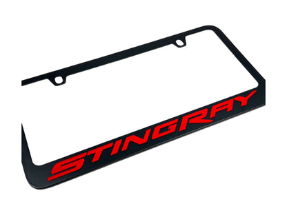 Chevrolet Corvette C7 Stingray Black License Plate Frame