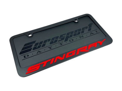 Chevrolet Corvette C7 Stingray Black License Plate Frame