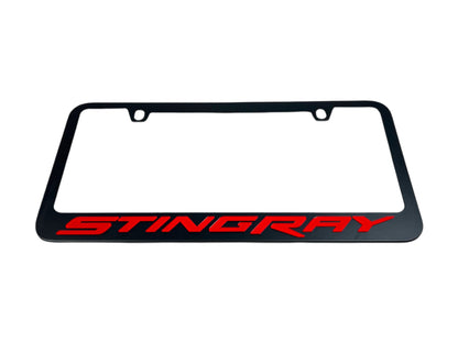 Chevrolet Corvette C7 Stingray Black License Plate Frame