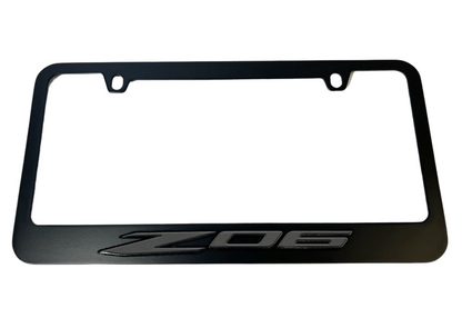Chevrolet Corvette C8 Z06 Black License Plate Frame