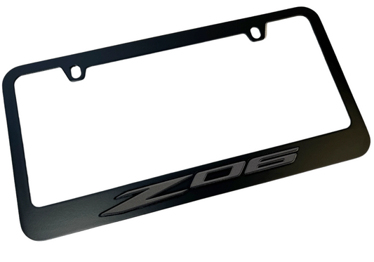 Chevrolet Corvette C8 Z06 Black License Plate Frame
