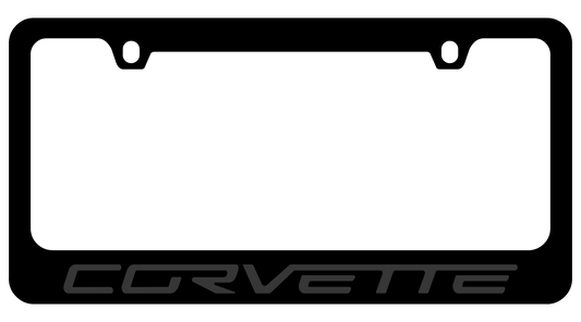 Chevrolet Corvette C6 Black License Plate Frame