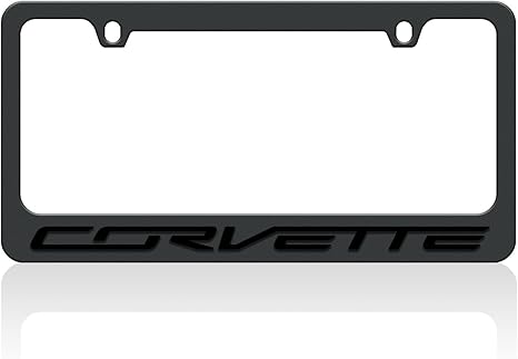 Chevrolet Corvette C7 Black License Plate Frame