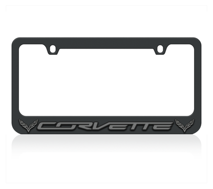 Chevrolet Corvette C7 Black License Plate Frame