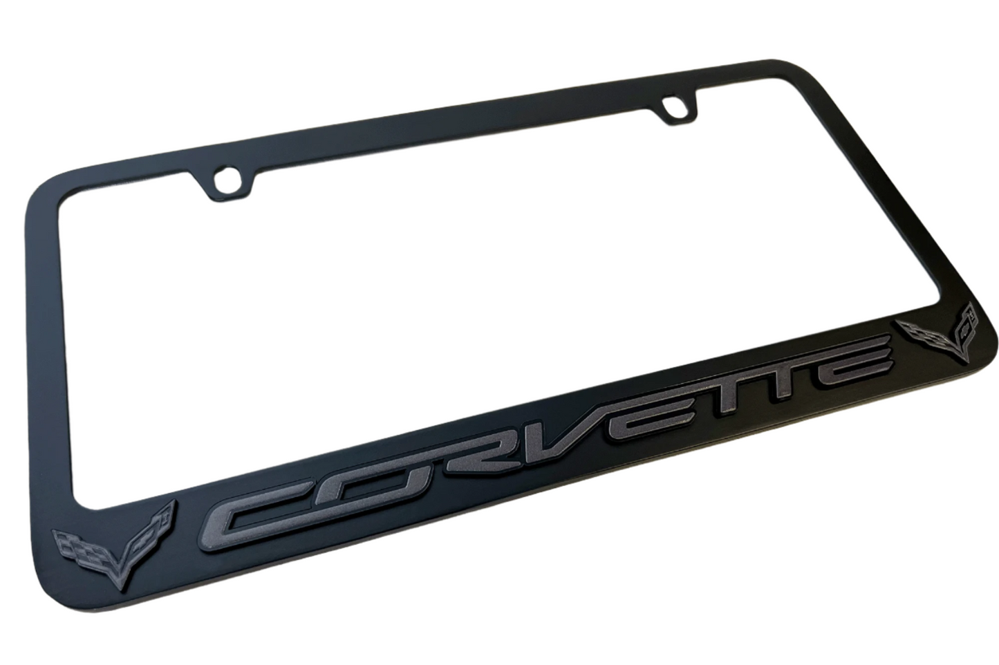 Chevrolet Corvette C7 Black License Plate Frame